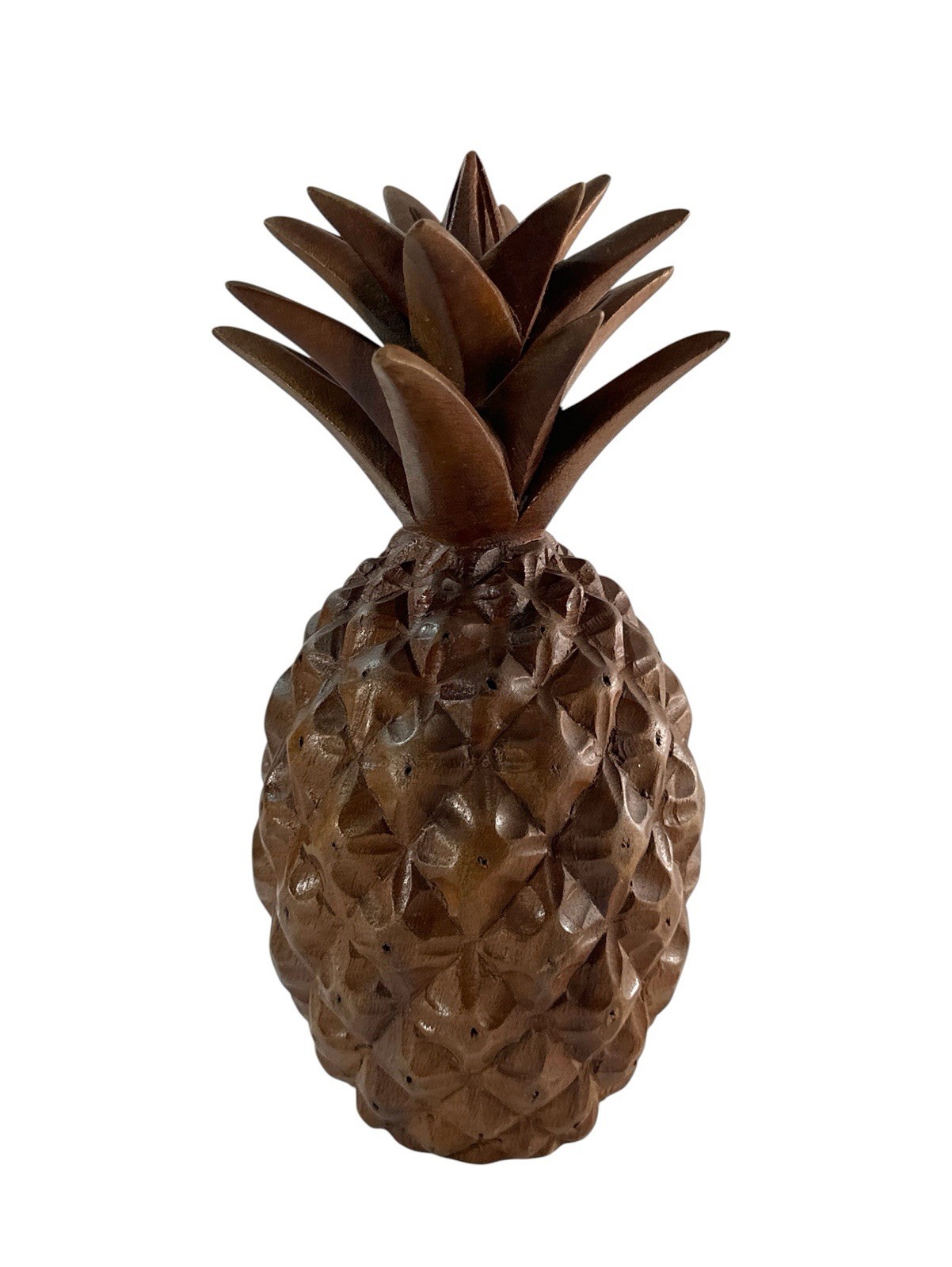 Vintage Hand Carved Wooden Pineapple Figurine Tropical Folk Art Decor 7” Vintage Hand Carved Wooden Pineapple Figurine Tropical Folk Art Decor 7”