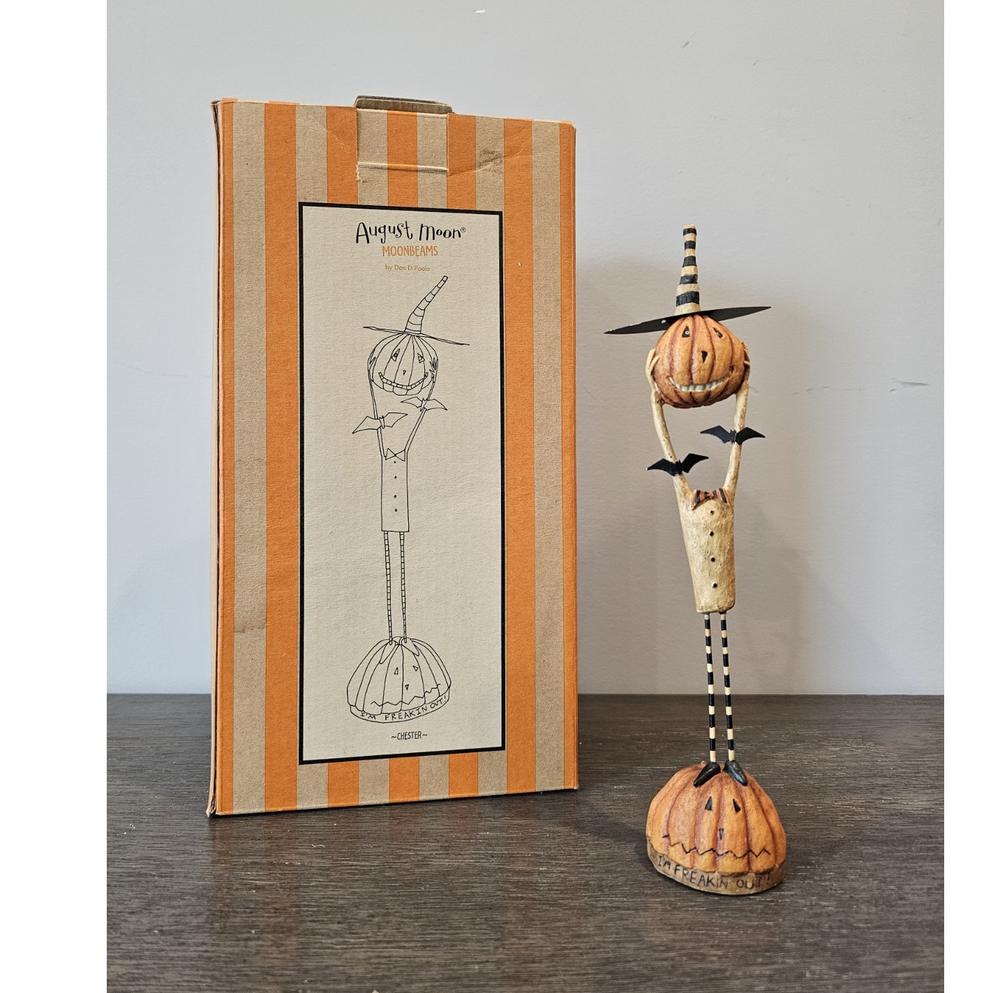 RARE - August Moon Chester Halloween Figurine Dan DiPaolo Hand Painted 