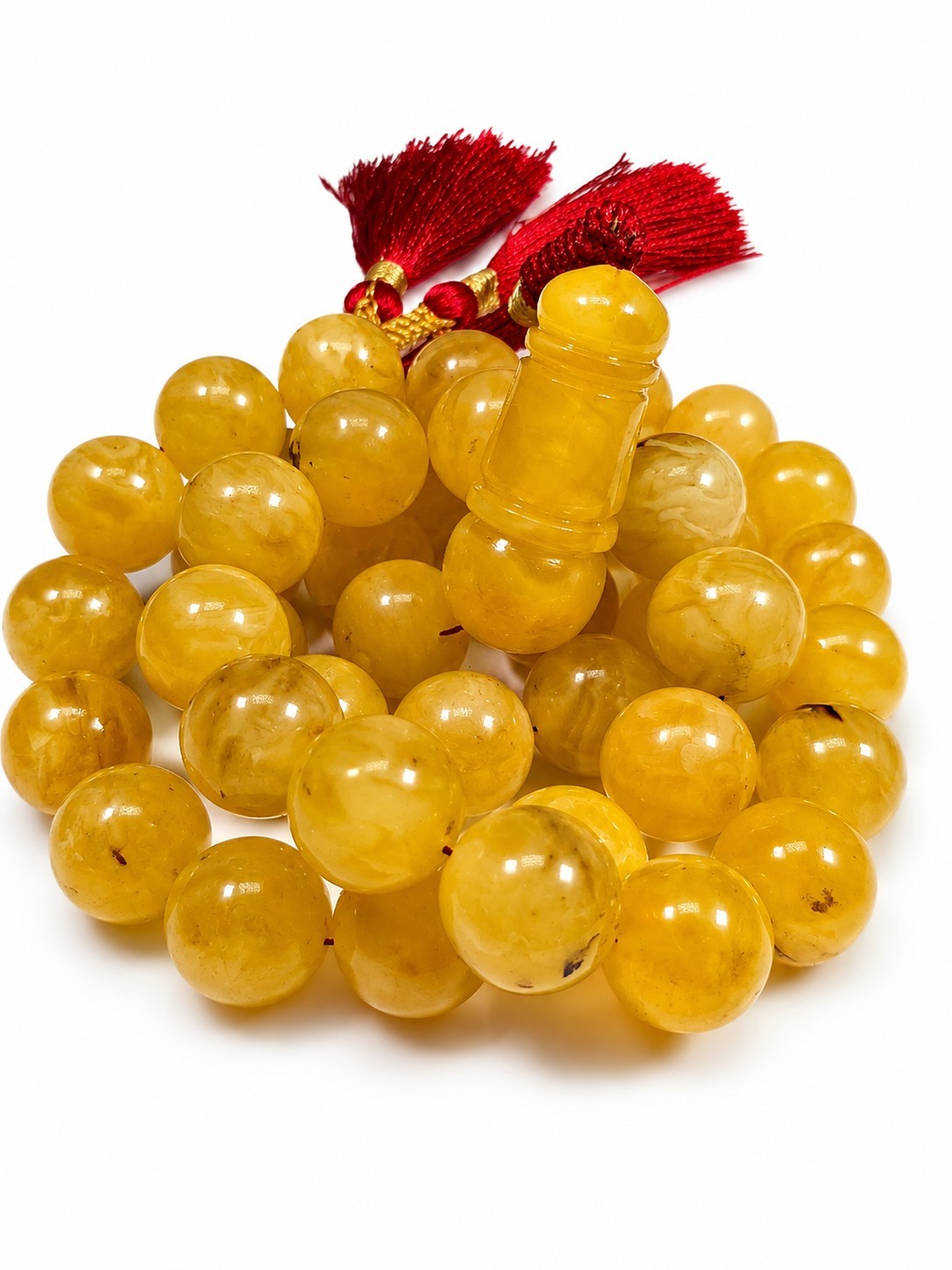Natural Klinkeradi Amber Prayer Beads – 45 Beads – 88g. كهرب كلينكرادي حر وجميل.