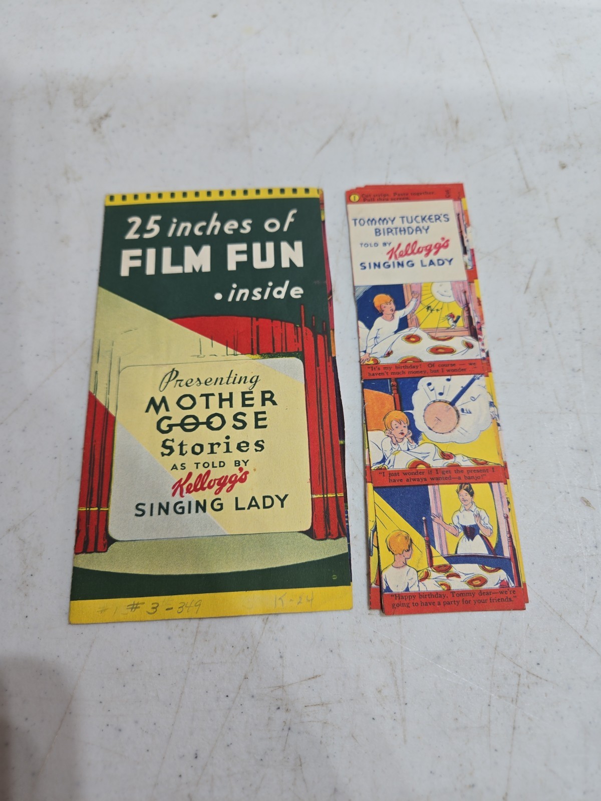 1935 Kellogg\'s Rice Krispies Film Fun folder - Tommy Tucker\'s Birthday 