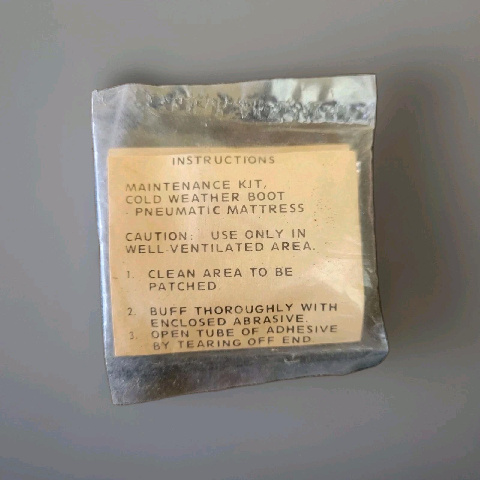 Vtg. Military Cold Weather Boot Pneumatic Mattress Maintenance Kit Vietnam Era Vtg. Military Cold Weather Boot Pneumatic Mattress Maintenance Kit Vietnam Era