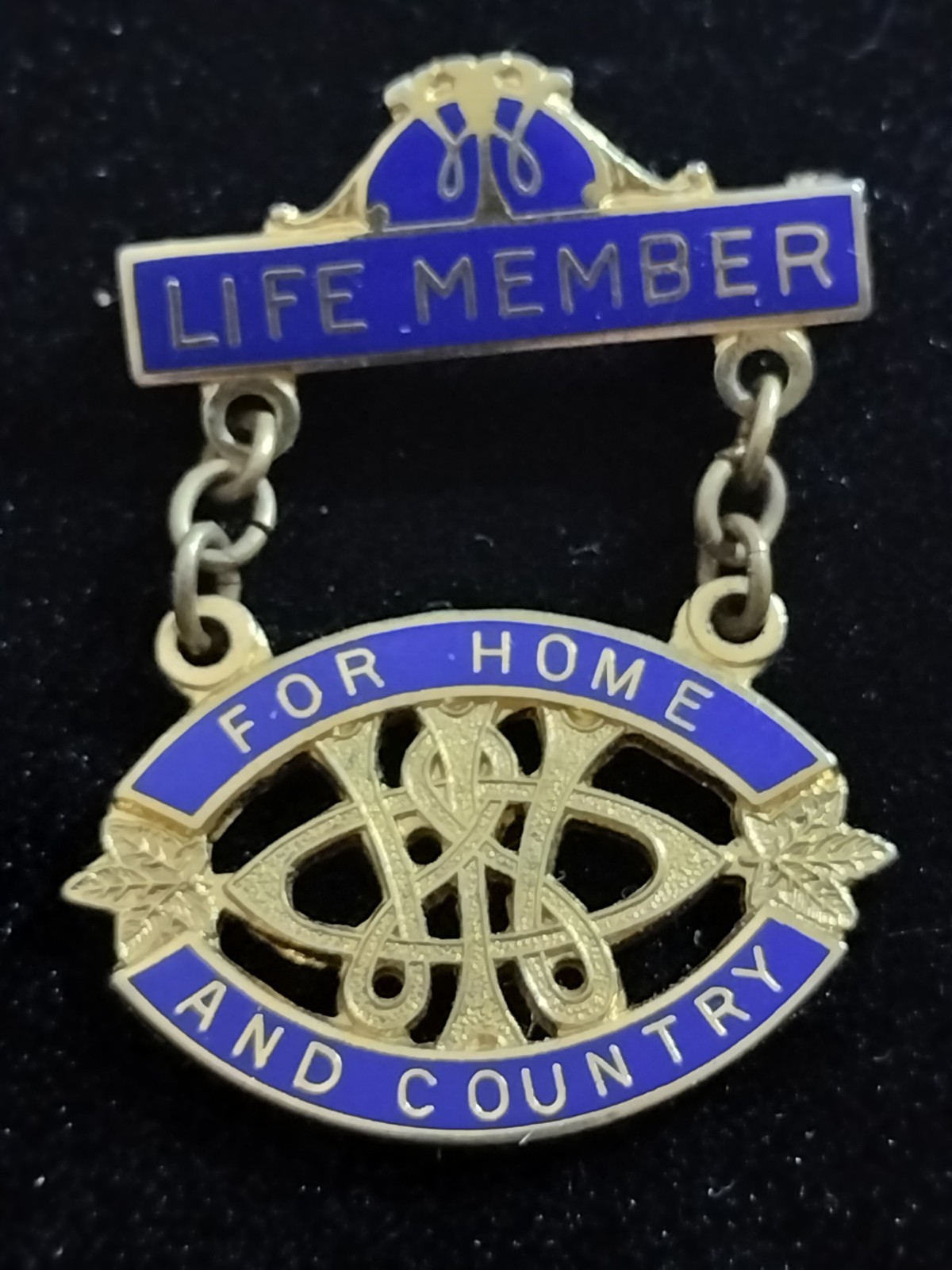 Vintage Birks Canadian WWII For Home and Country Life Member Women\'s Lapel Pin