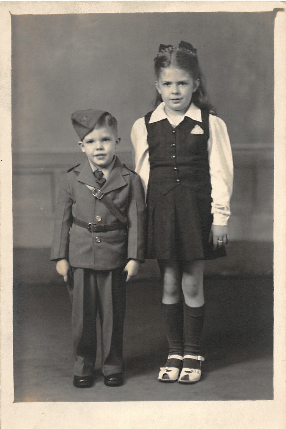 G98/ Interesting RPPC Postcard c1910 Boy Dressed Army Uniform Patriotic 24