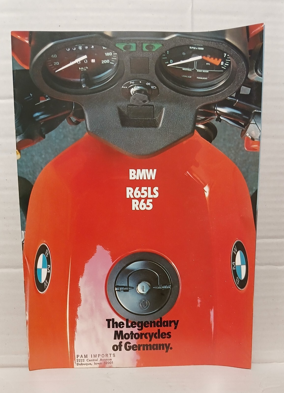 BMW R65LS R65 R 65 Motorcycle Brochure VINTAGE RARE DEALER ONLY ISSUED 1982 NOS