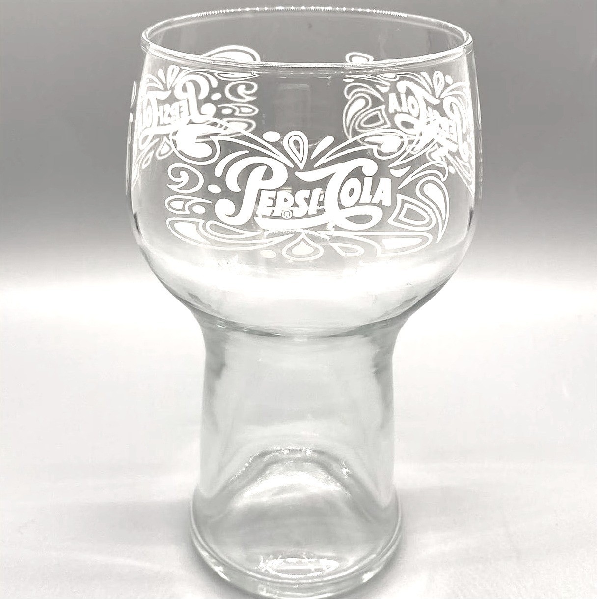 Pepsi Cola Taco Bell Vintage Diner 8 Promo Glasses 1990s Pedestal Tulip Goblets