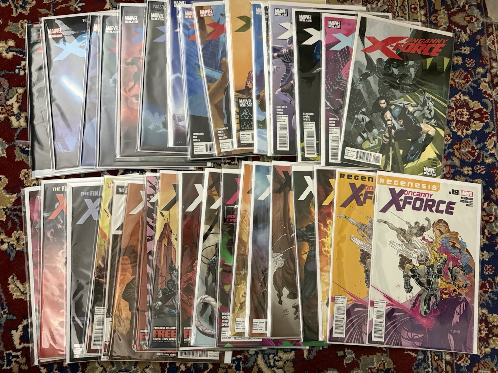 UNCANNY X-FORCE 1-35. 2010. NEAR COMPLETE SERIES. 3 Missing. 35 Total Books. 9.0