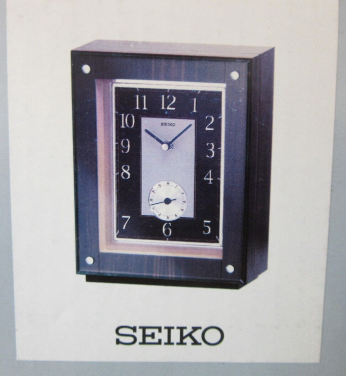 Gorgeous SEIKO #QXG117BLH Ebony Wooden Case Mantle Clock