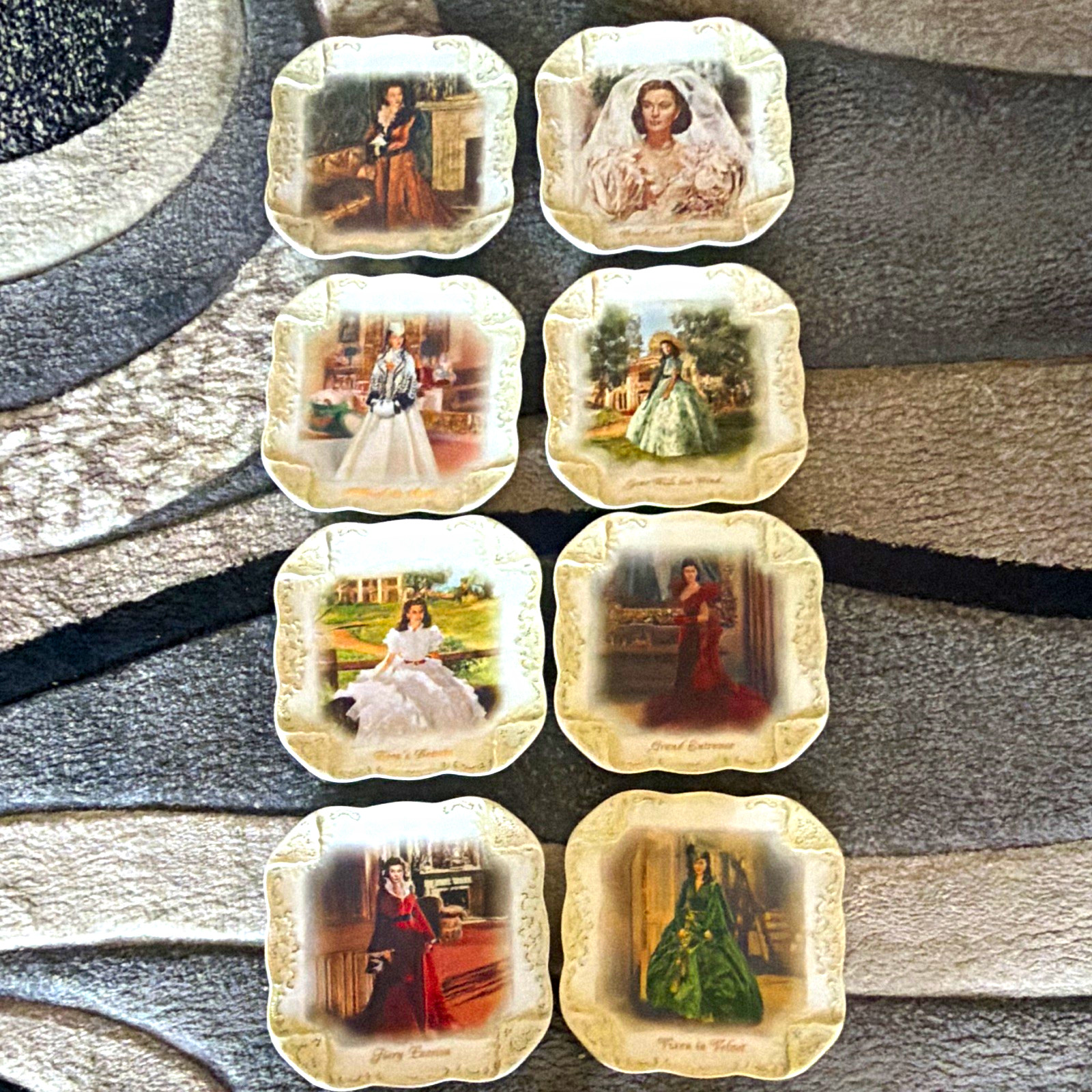 Bradford Exchange Gone with the Wind Scarlett O'Hara 8 Porcelain Plate Set Bradford Exchange Gone with the Wind Scarlett O'Hara 8 Porcelain Plate Set