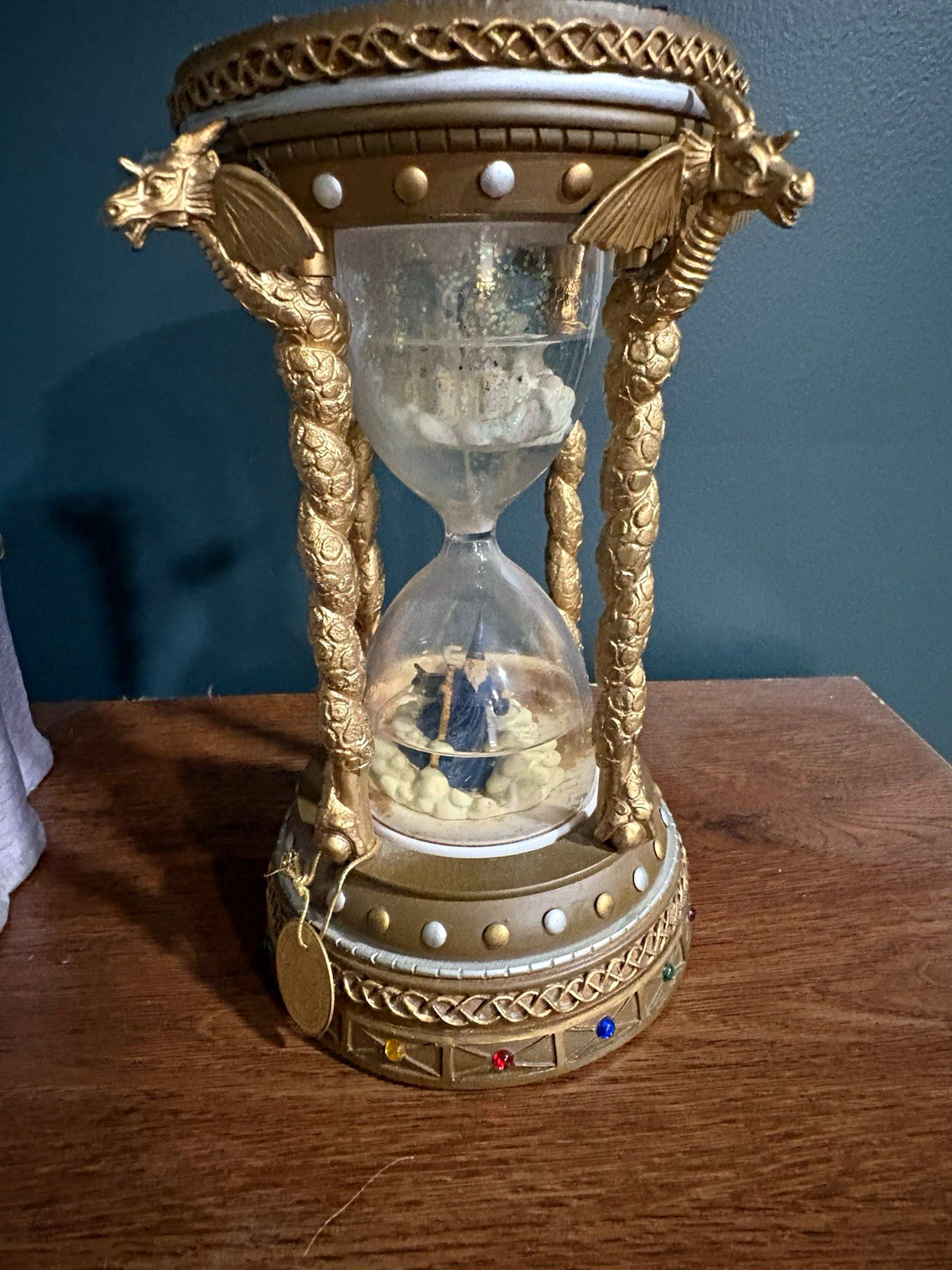 San Francisco Music Box Company Crystal Visions Dragon Hourglass Music Box