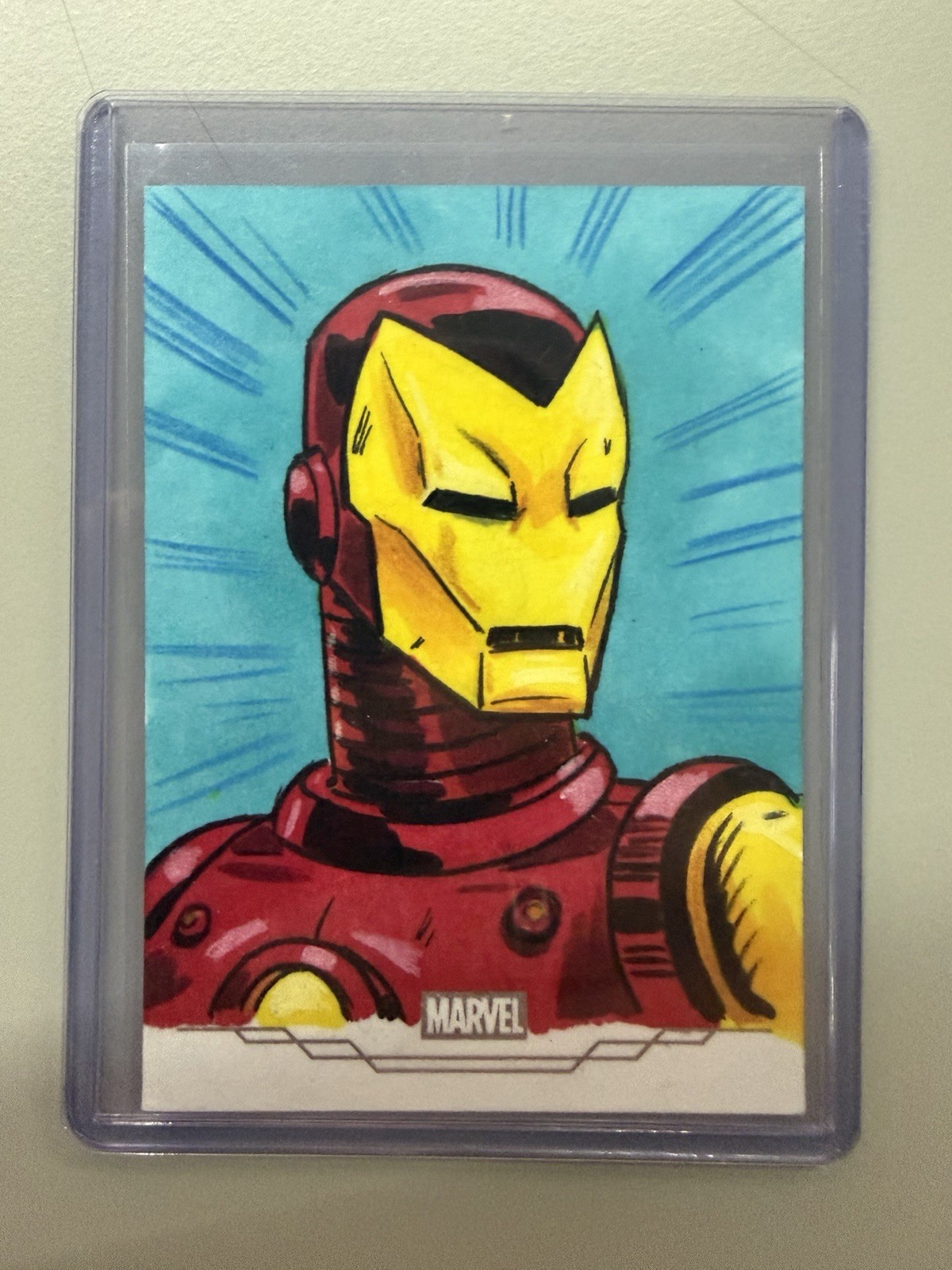 2026 Topps Marvel Chrome Iron Man Sketch 1/1 Ryan Finley Artist Signed SSP