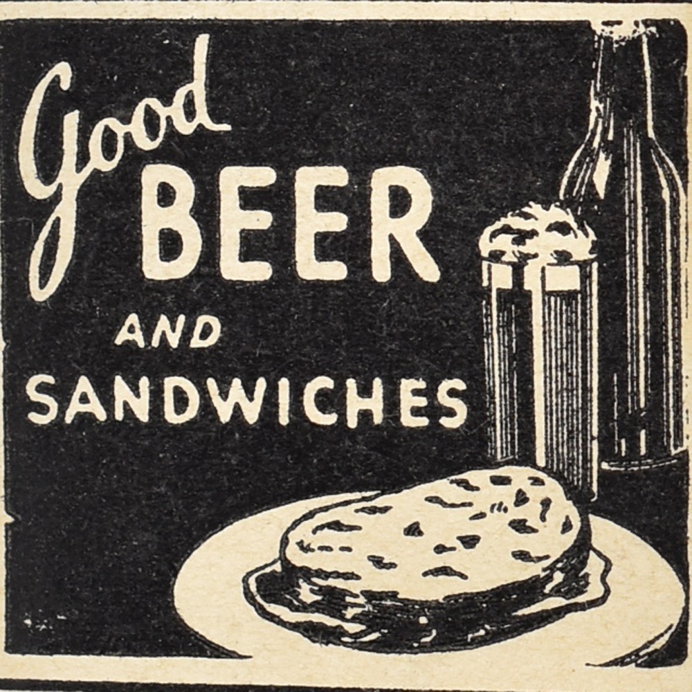 1940s Elite Cafe Beer Sandwich Main Stem Folsom Sacramento County California 1940s Elite Cafe Beer Sandwich Main Stem Folsom Sacramento County California