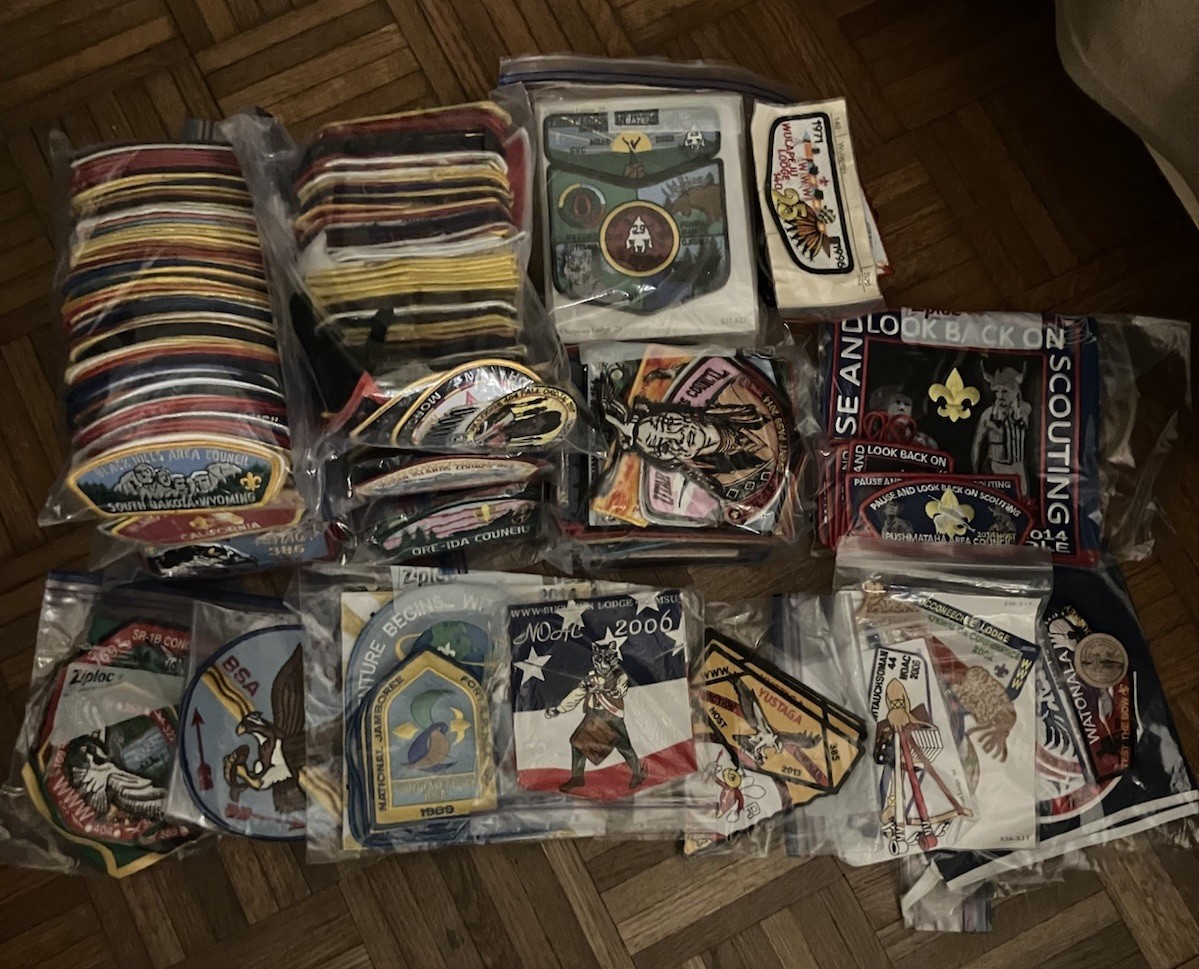 Huge Vintage Boy Scout Patch Collection OA Flaps NOAC Jamboree CSP 300+