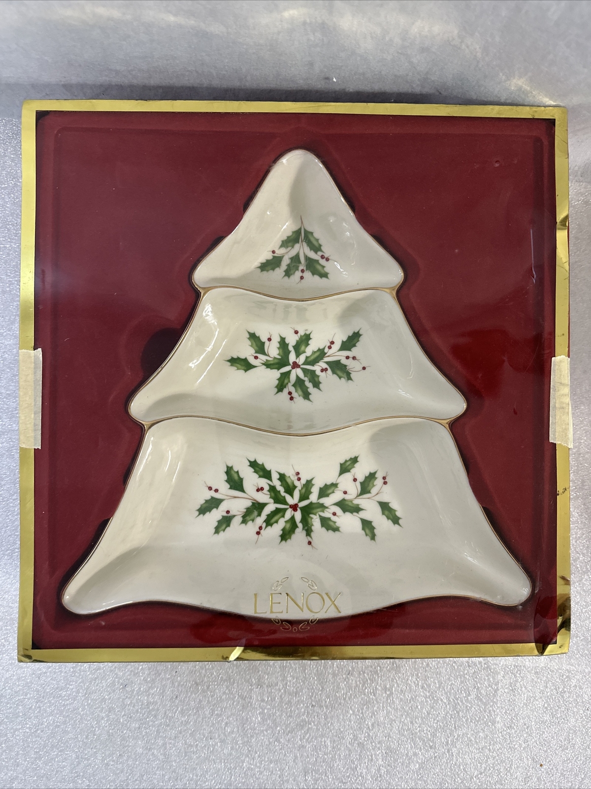 New Lenox Holiday Tree Dimension Collection Divided Server Christmas