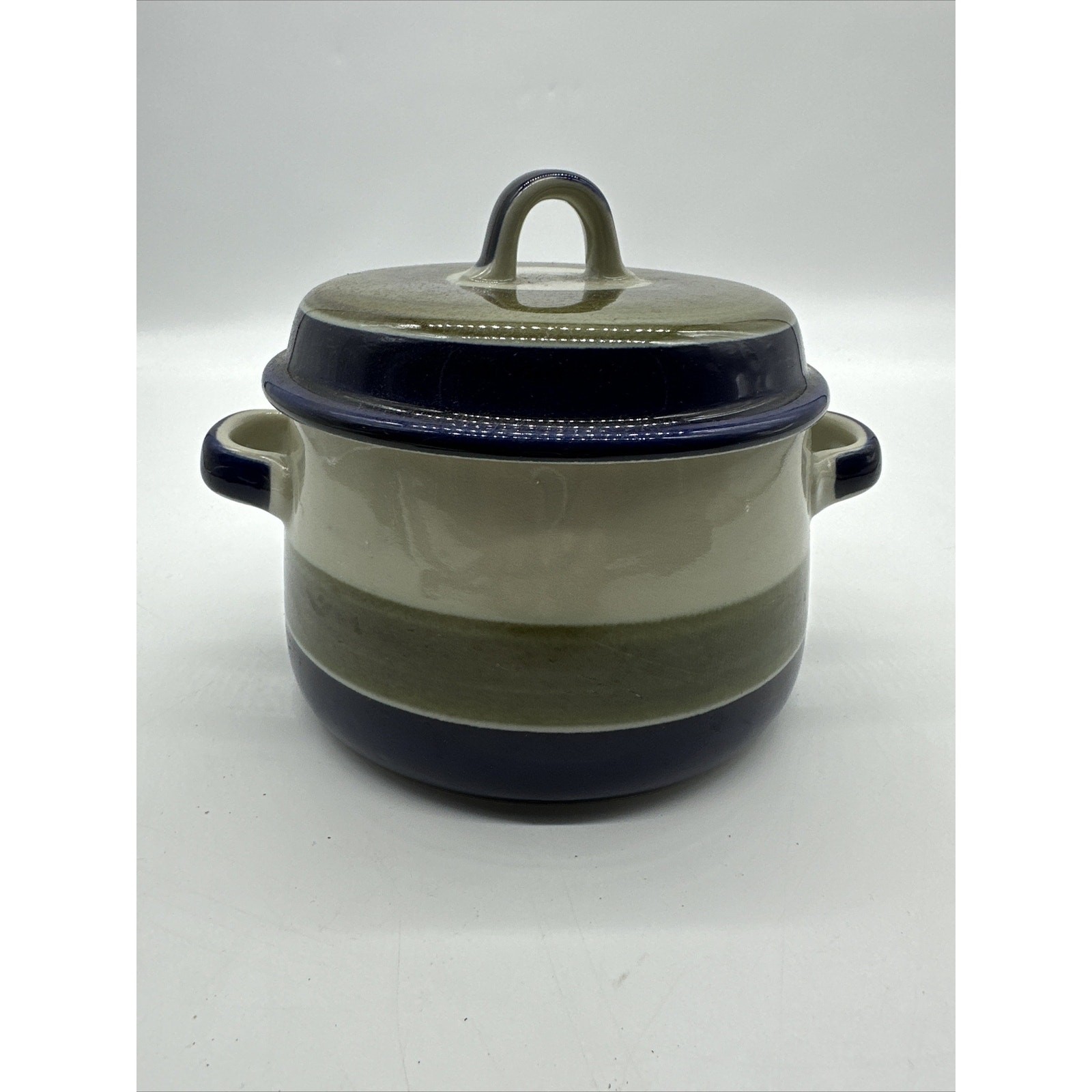 Vtg 70’s Rorstrand Elisabeth Casserole With Lid Brown Blue Green