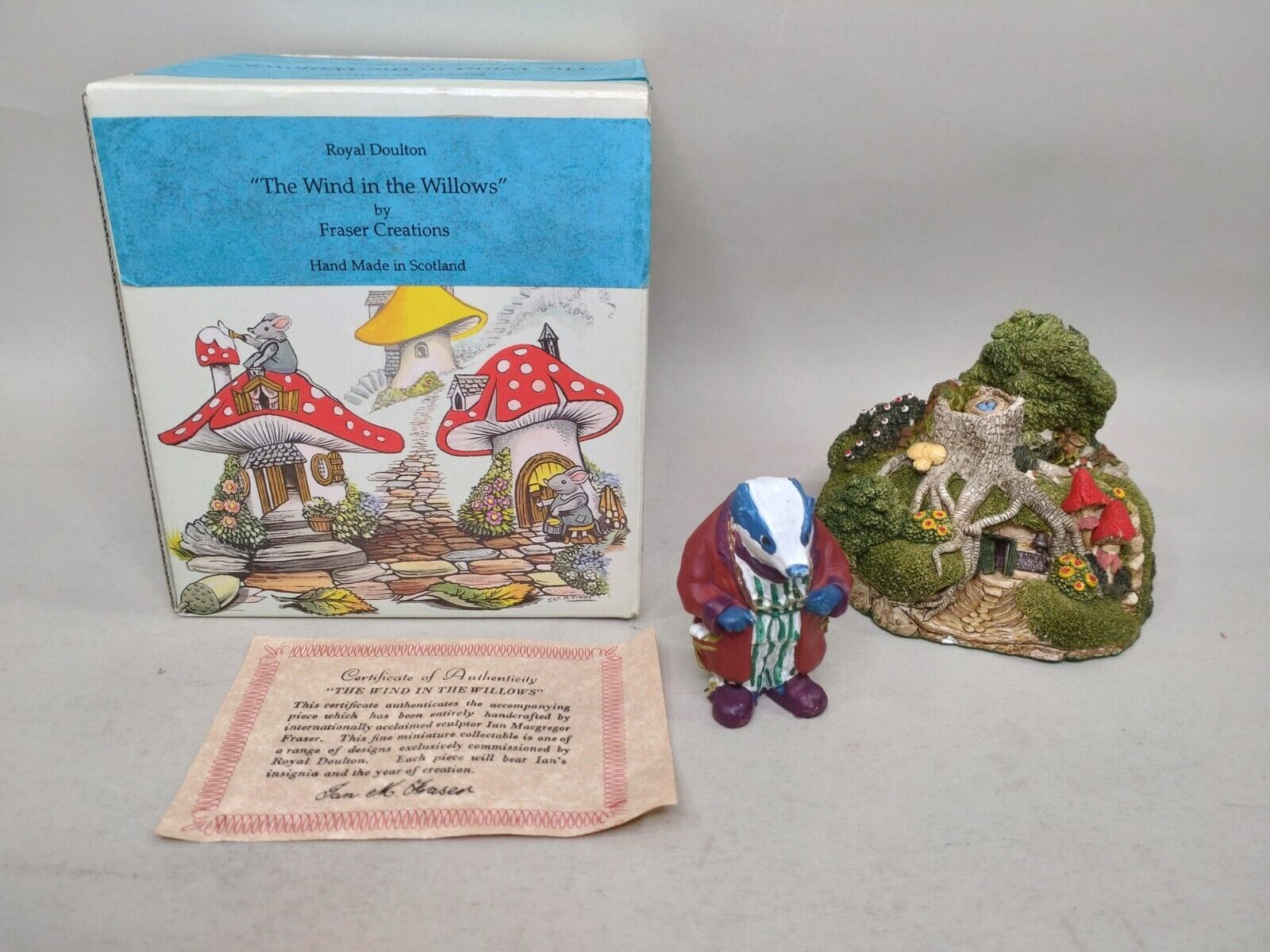 RARE ROYAL DOULTON WIND IN THE WILLOWS BADGER\'S HOUSE BY FRASER CREATIONS