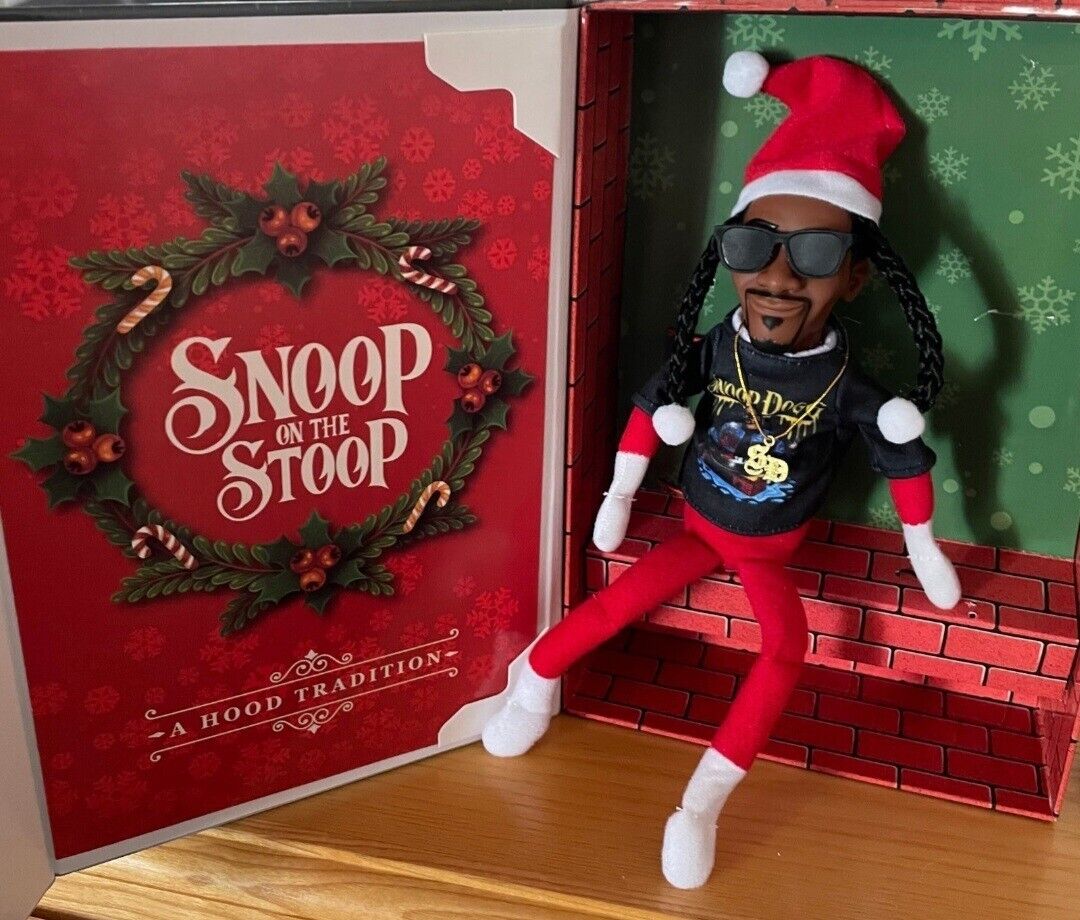 Snoop on the Stoop 12” Snoop Dogg Christmas Red Plush Figurine Toy Xmas Gift