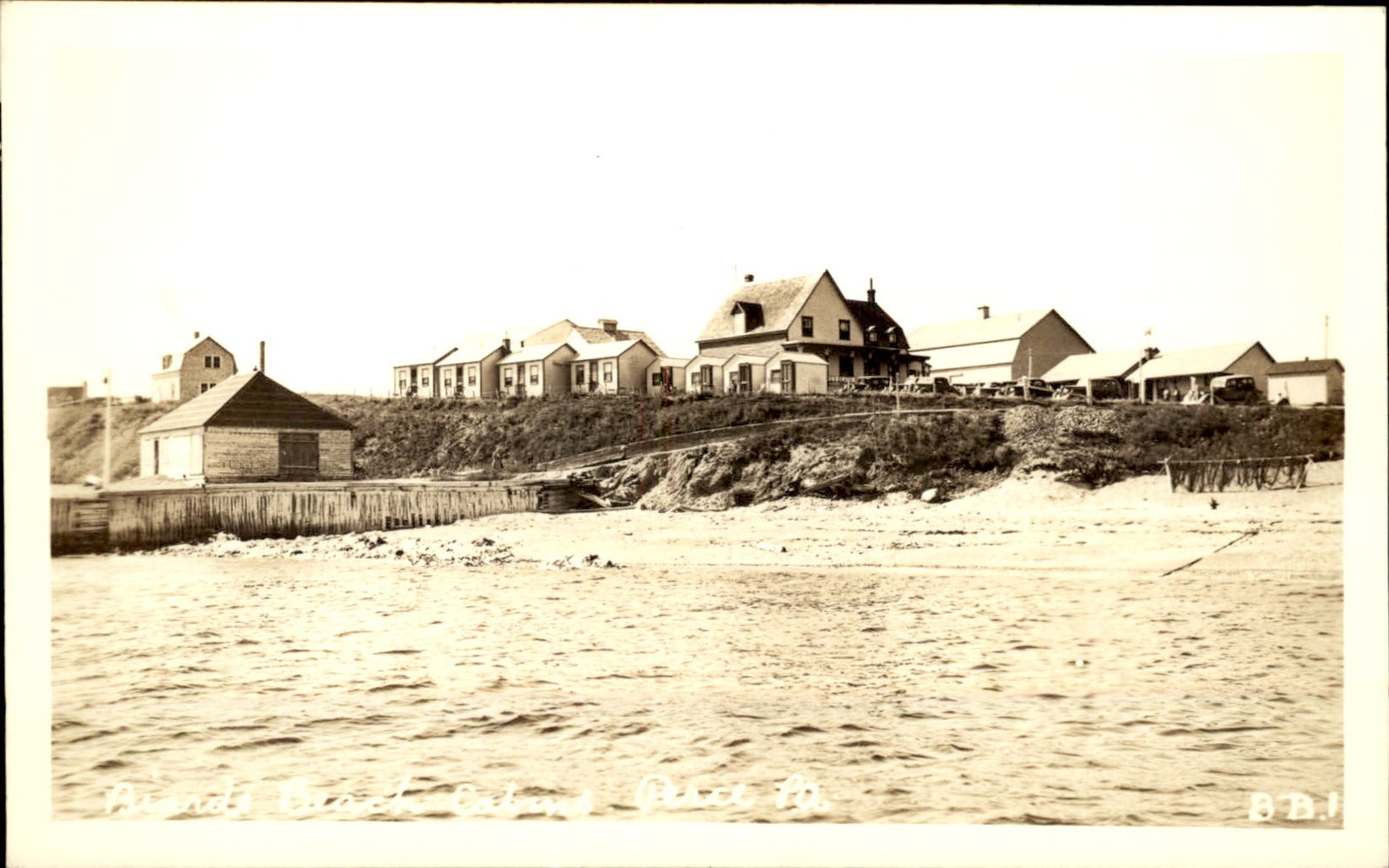 Perce Quebec Biards Beach Cabins Real Photo Postcard bhn