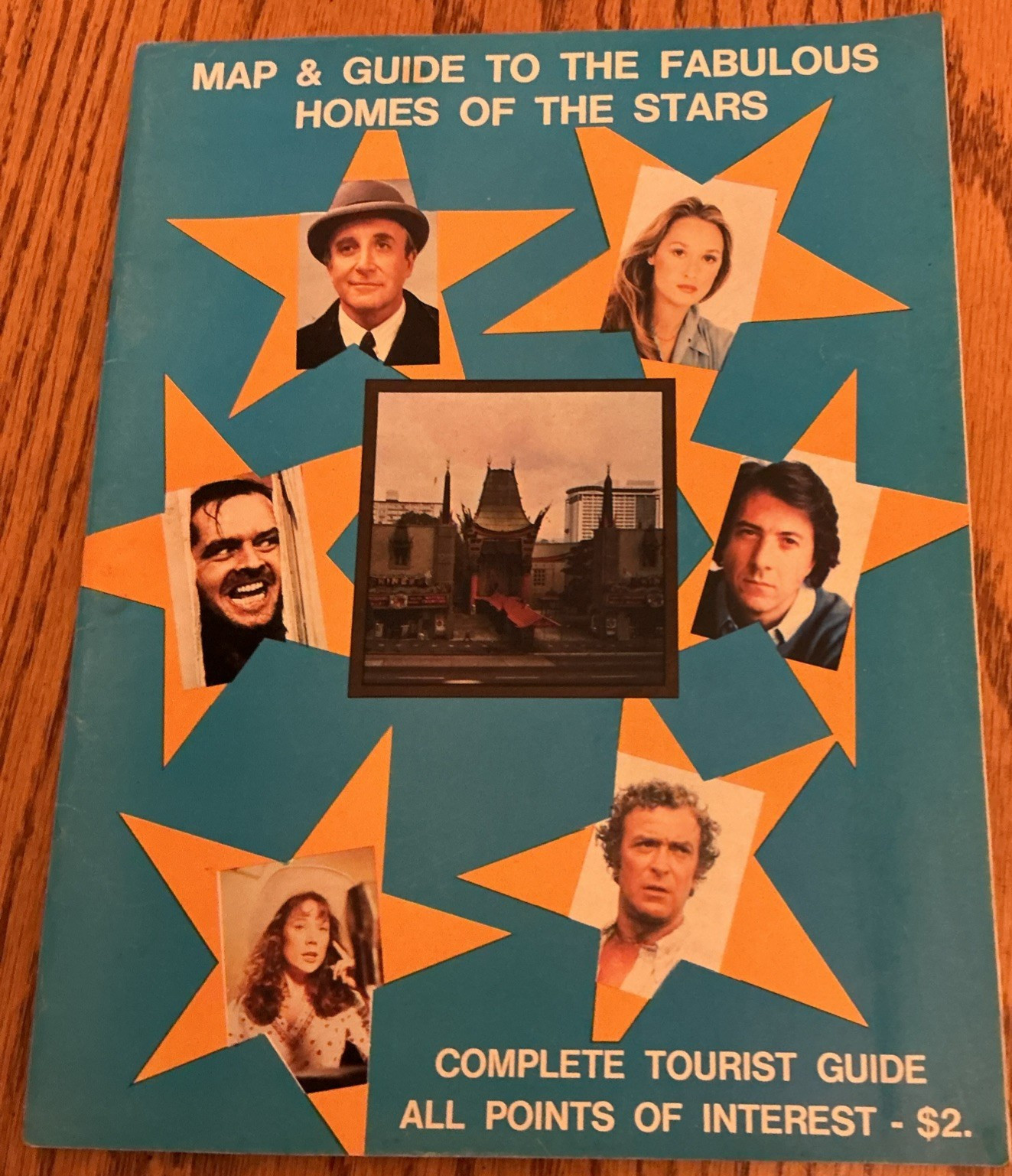 VINTAGE HOLLYWOOD MAP & GUIDE Book to the FABULOUS HOMES Of the STARS ~ 1980