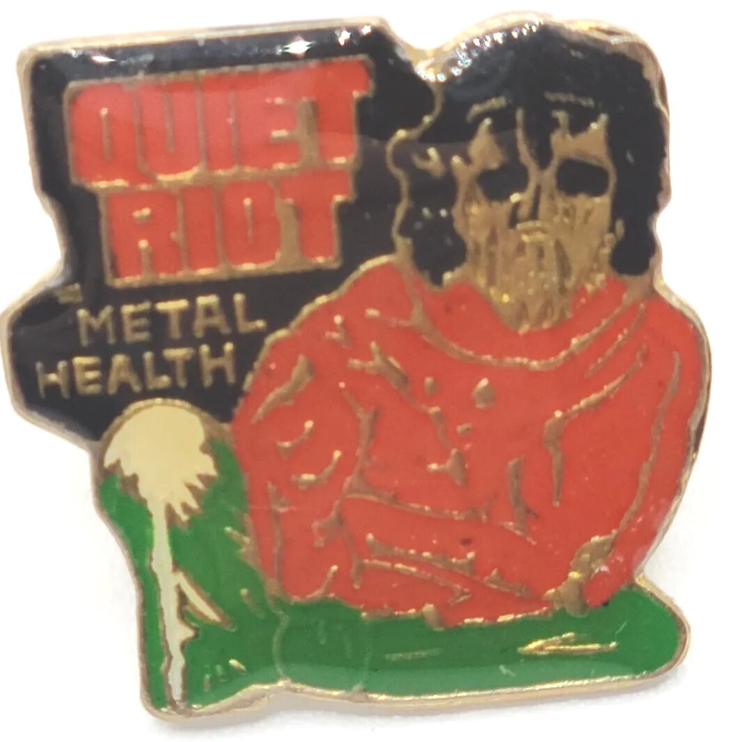 Quiet Riot Metal Health Tie Hat Lapel Pin