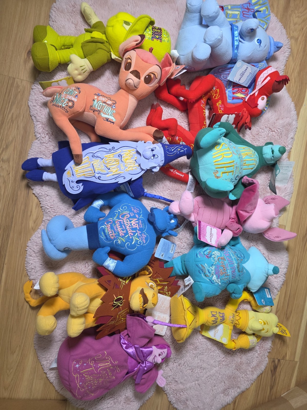 Disney Wisdom Full Set Of 12 Plush Dolls-ALL BRAND NEW W/ TAGS - Mint Condition