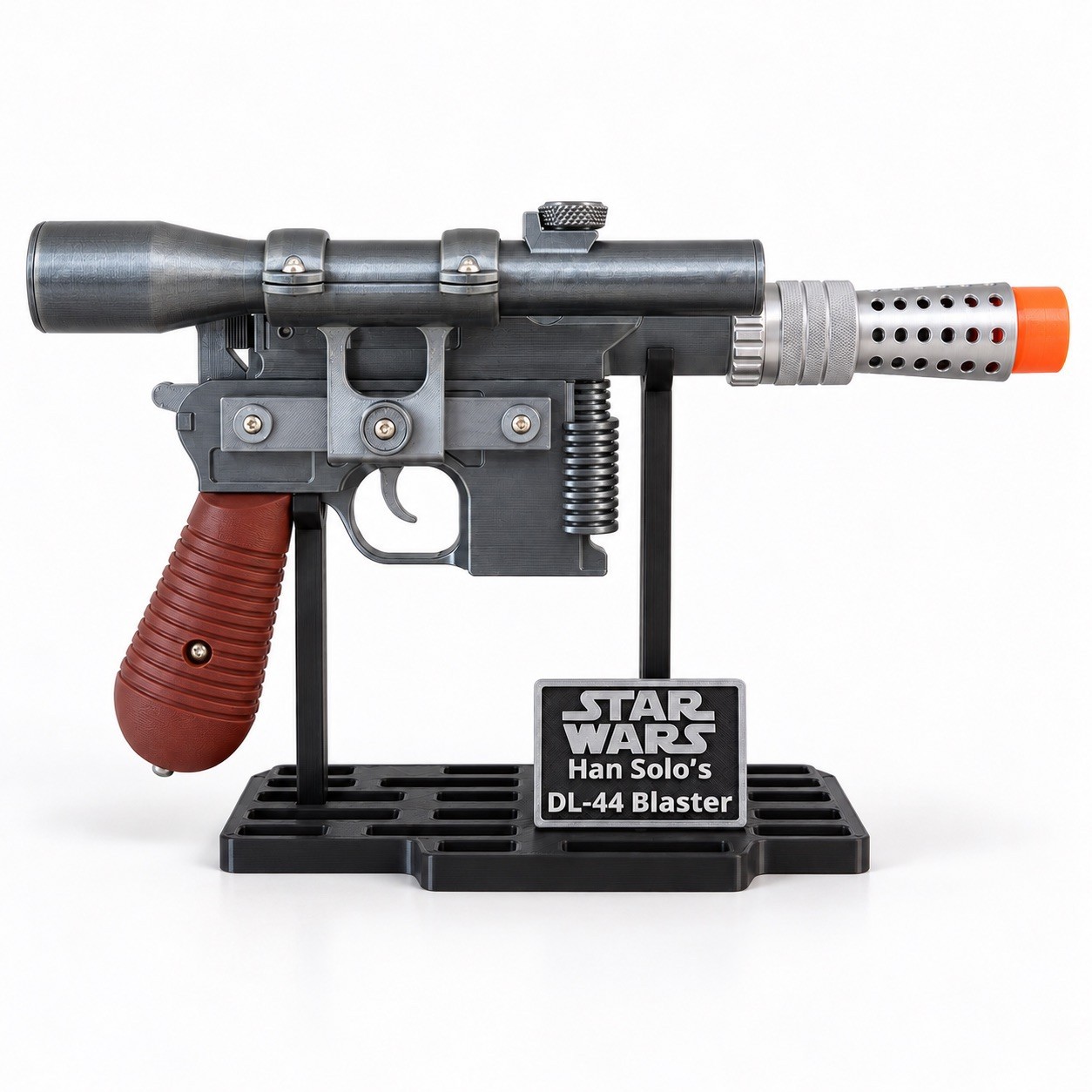 Star Wars Han Solo DL-44 Blaster Replica w/ Display Stand Star Wars Han Solo DL-44 Blaster Replica w/ Display Stand