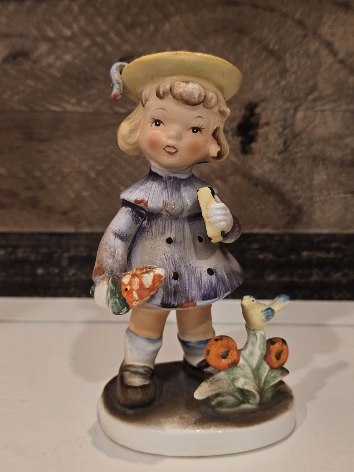 Vintage Lefton Japan Ceramic Sunday Best Figurine Days of Week Girl Figure 
