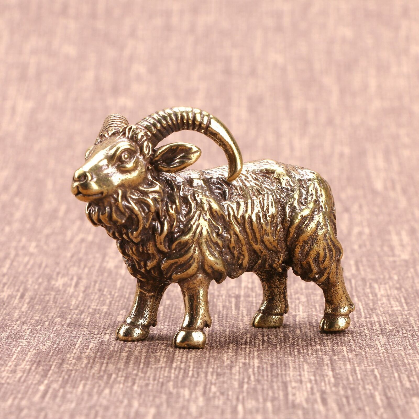 Solid Brass Goat Figurine Small Statue Home Ornament Animal Figurines Gift USA