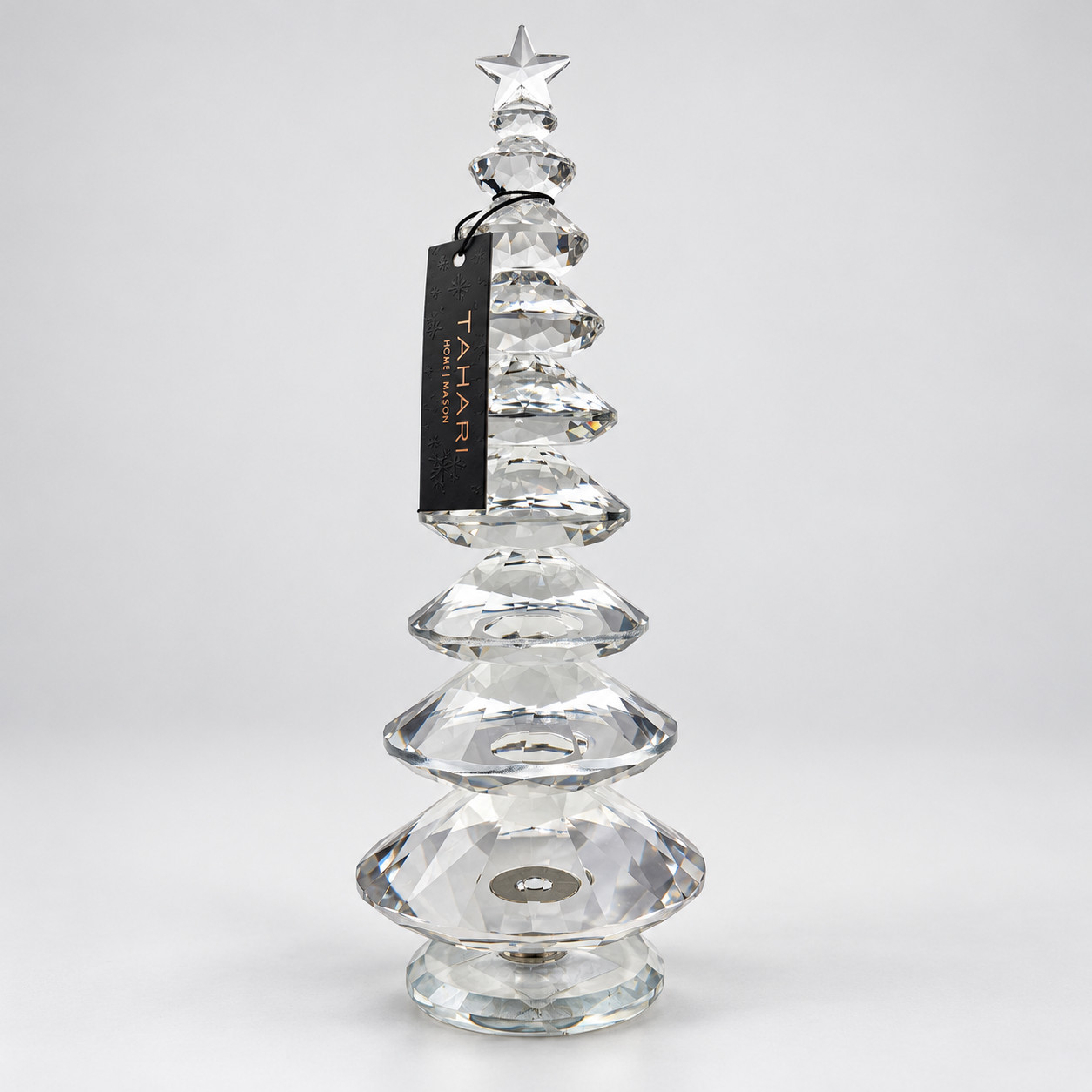 Tahari Crystal Silver Christmas Tree 13.5