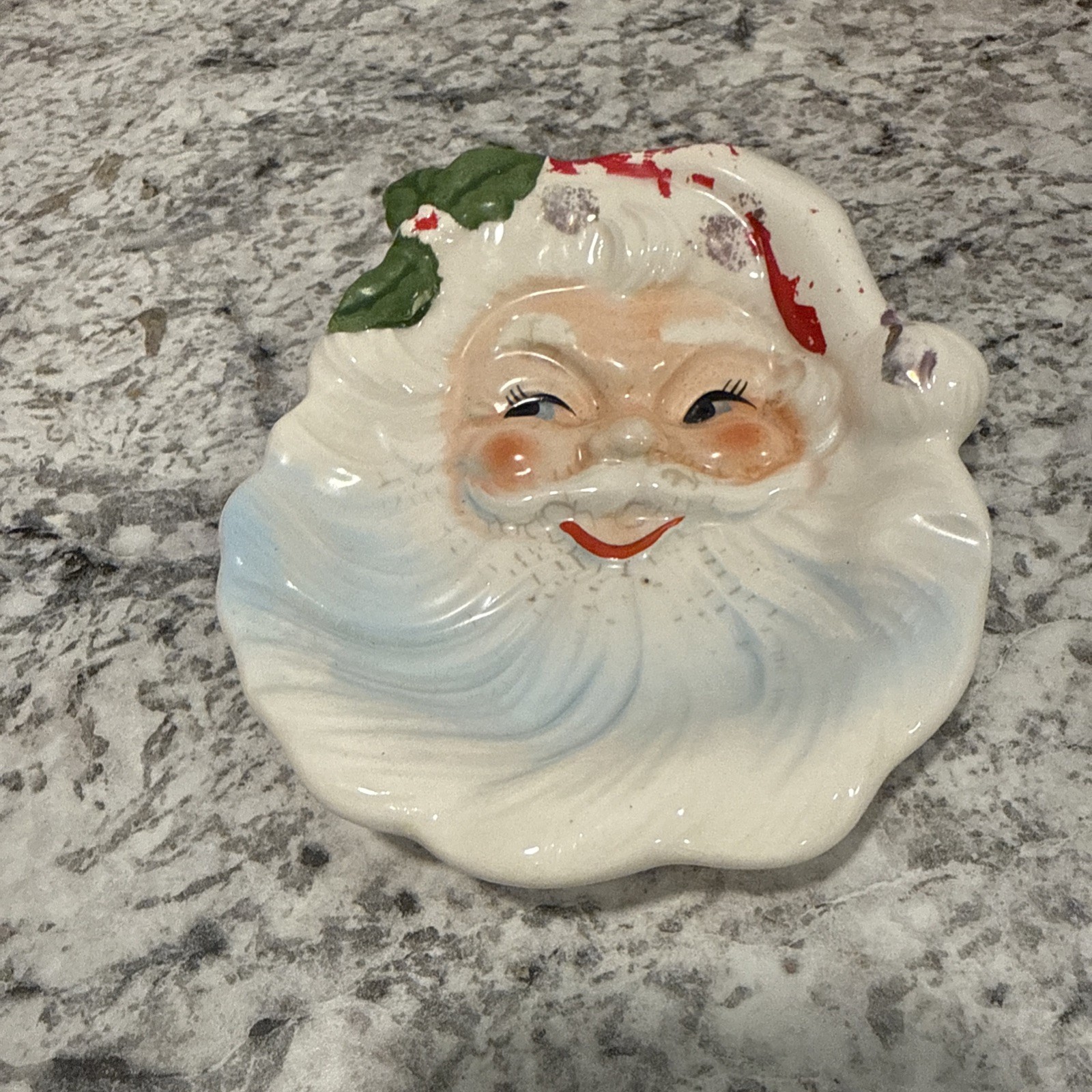 Vtg Santa Claus Face Wall Hanging MCM Christmas Candy Or Wall Hanger Vtg Santa Claus Face Wall Hanging MCM Christmas Candy Or Wall Hanger