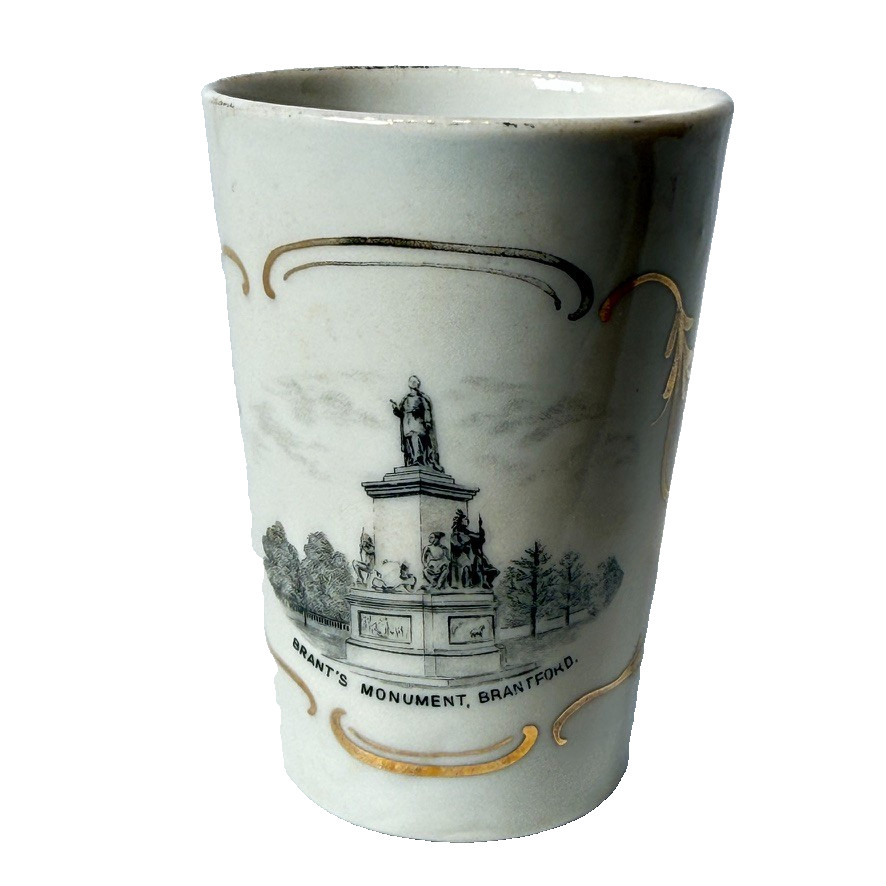 MONUMENT - BRANTFORD ONTARIO Souvenir ANTIQUE CHINA TRINKET CUP