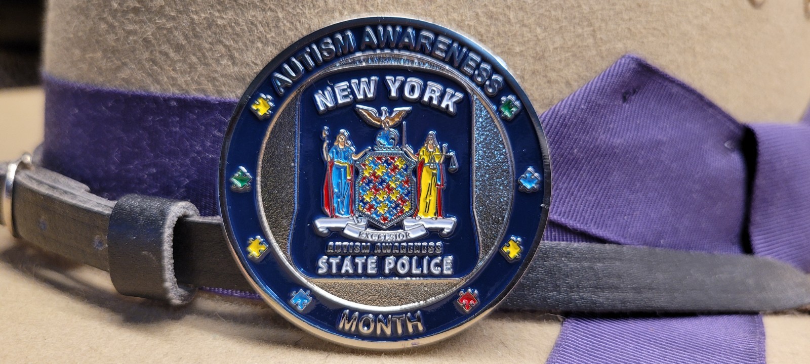 bin 2 New York State Police Autism Different Not Less Challenge Coin