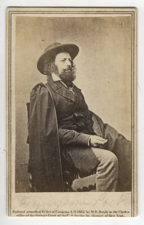 1857/1861 CDV Alfred Lord Tennyson, James Mudd, Anthony Pub Mathew Brady Gallery