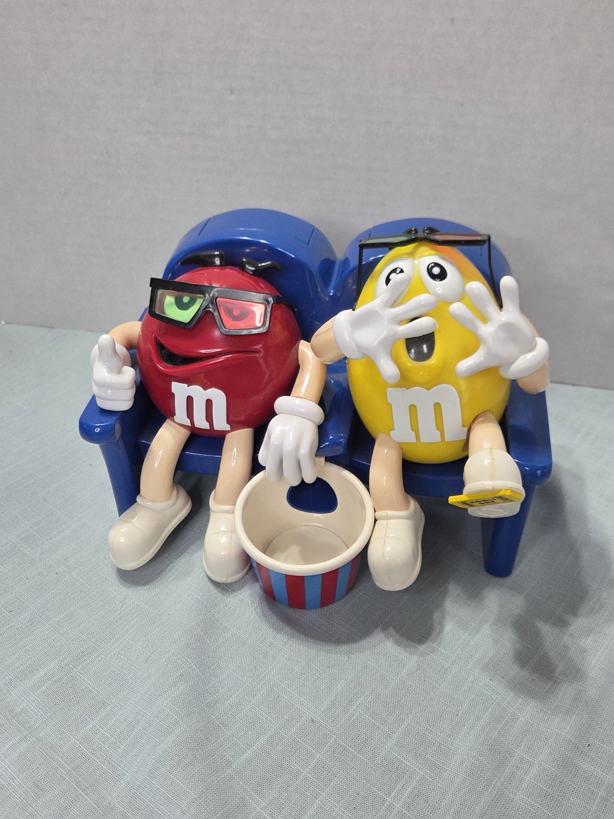 M&M\'s Candy Dispenser Red Yellow Characters At The Movies 