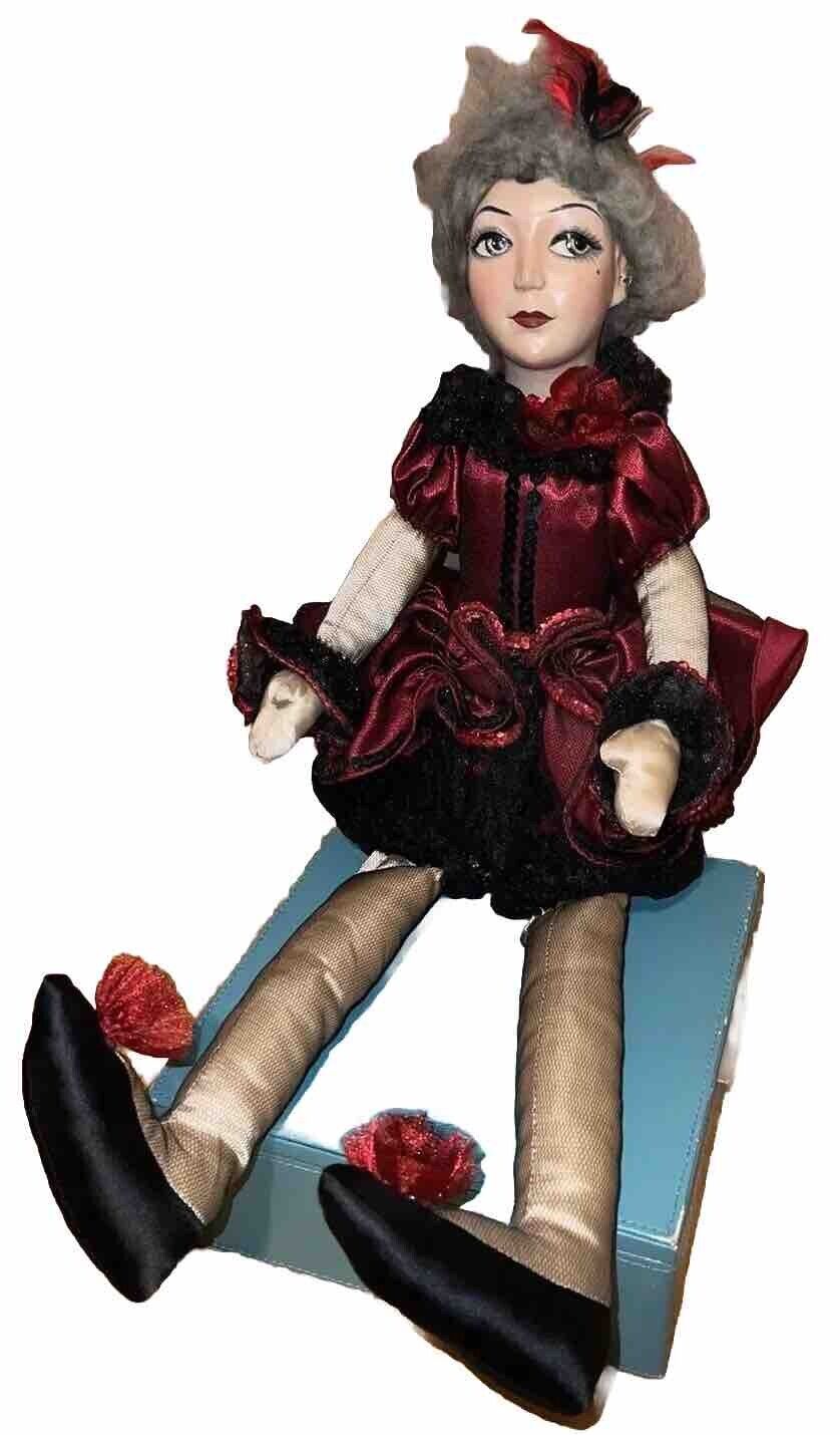 Katherine's Collection Wayne Kleski Retired Coquette Lady  Doll Figure “18 Fun