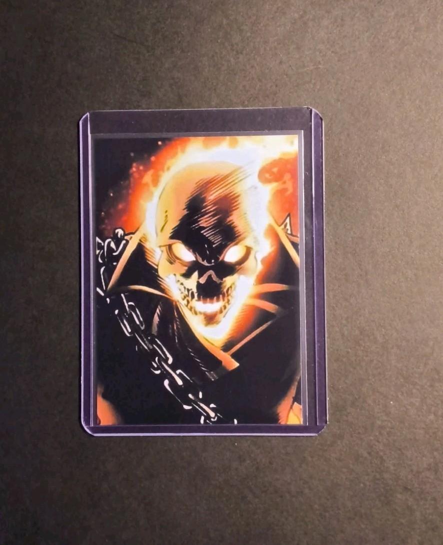 Marvel Comic Book Heroes Cuatom Sketch Card Print GHOST RIDER Johnny Blaze ACEO