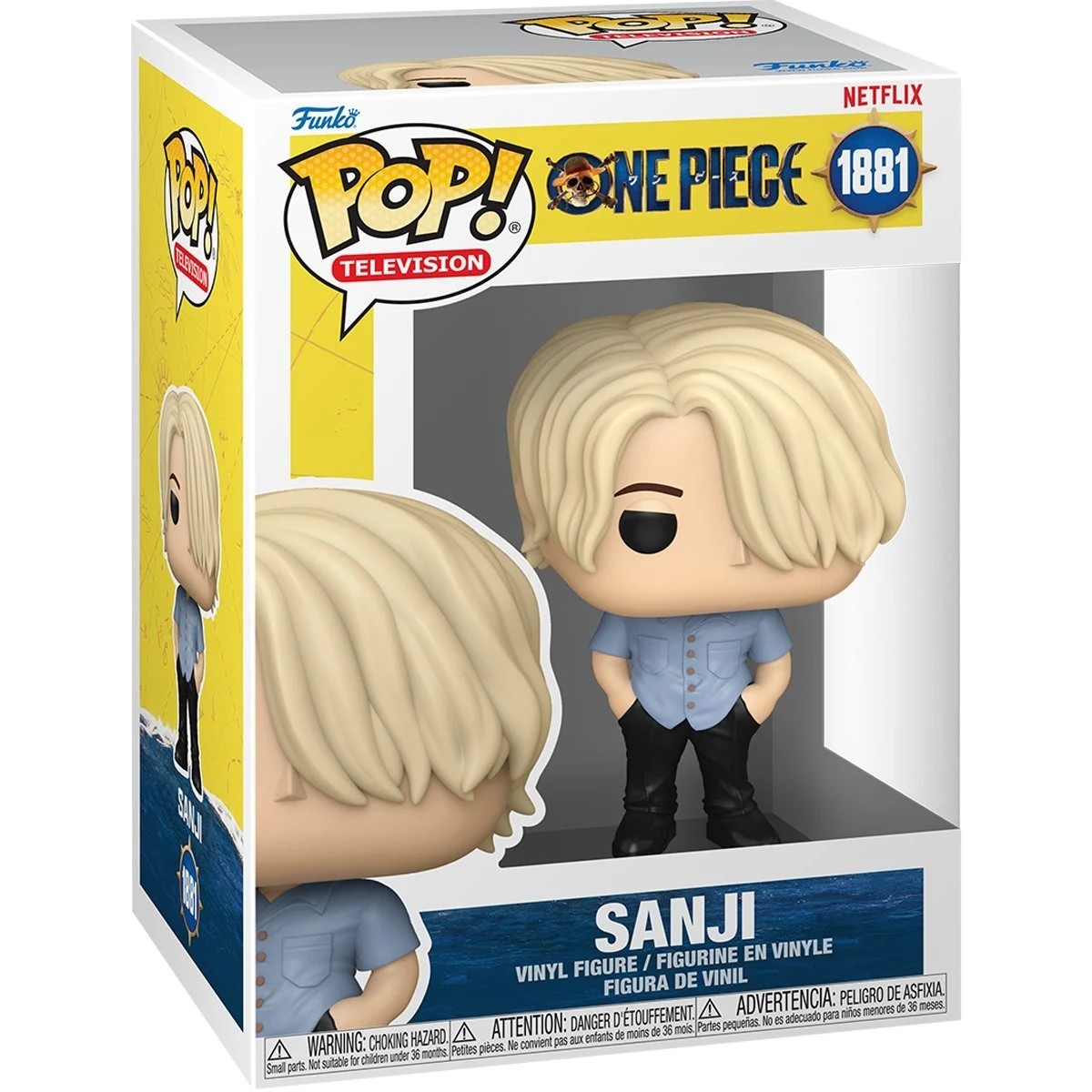 Funko Pop Netflix One Piece Live Action Sanji 1881 Vinyl Figure New