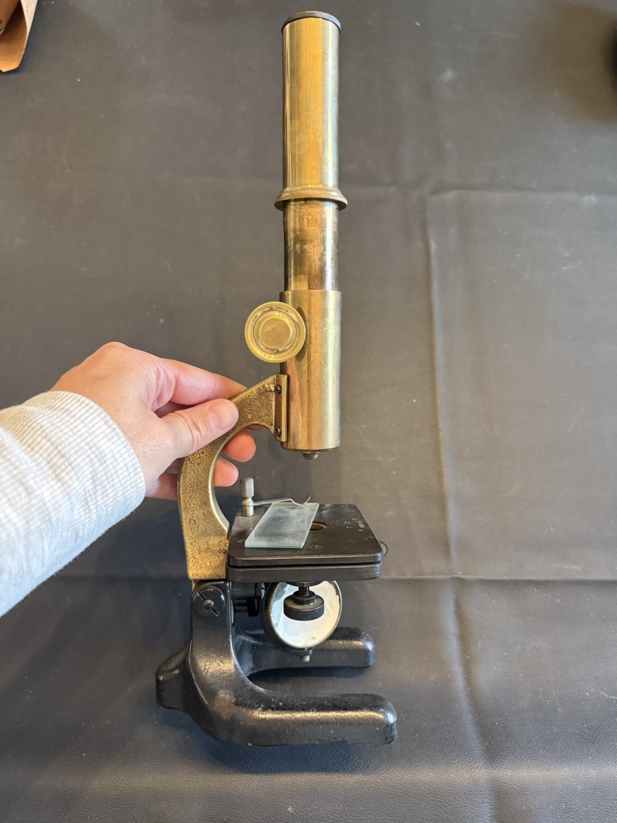 Antique ATCO Berlin Germany Brass Compound Microscope Vintage Scientific
