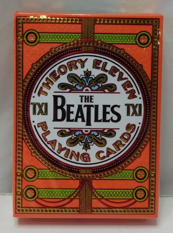 Theory 11 The Beatles Orange Playing Cards New
