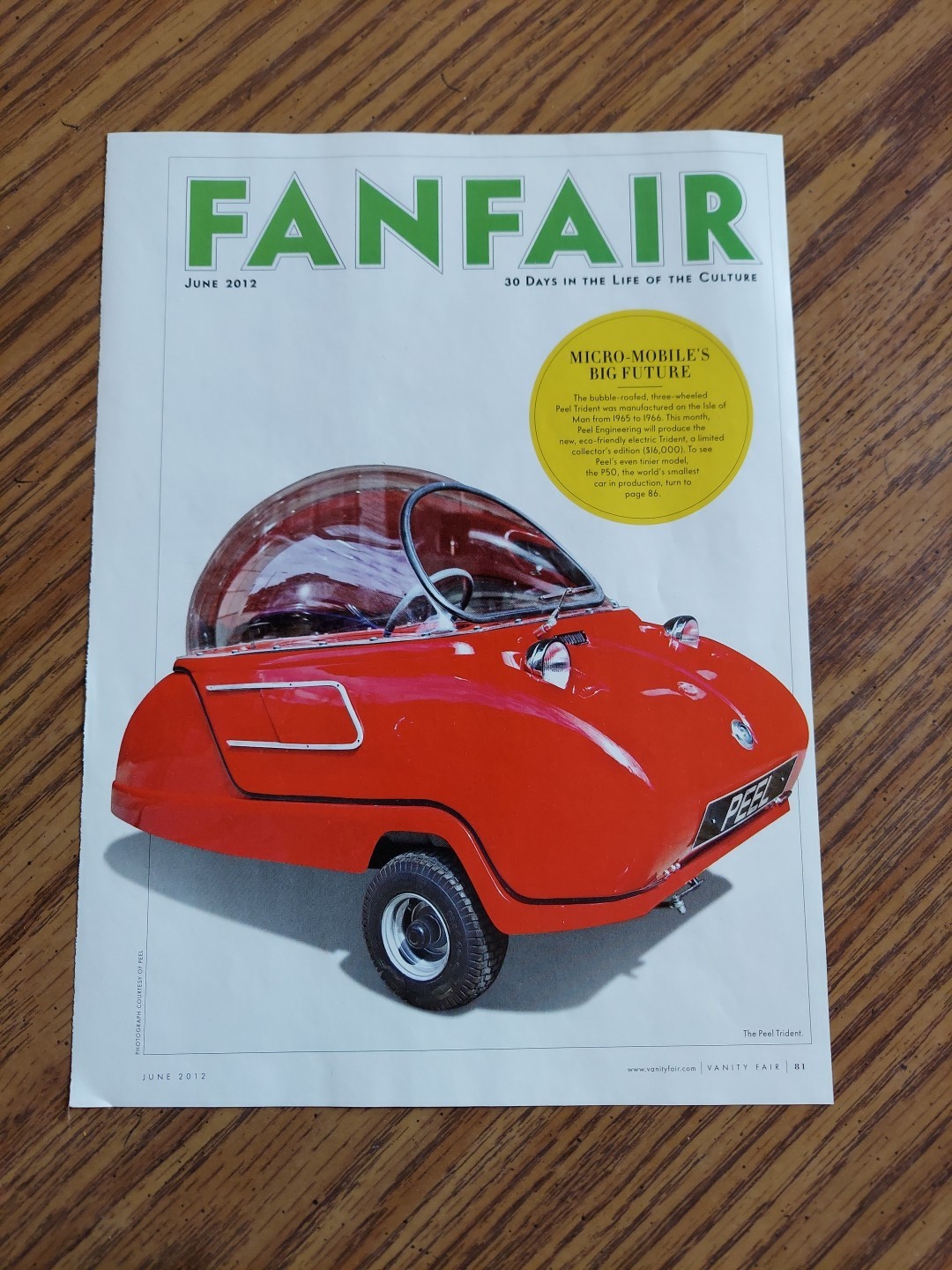 THE PEEL TRIDENT SMALLEST PRODUCTION CAR MAGAZINE ADVERTISEMENT PRINT AD