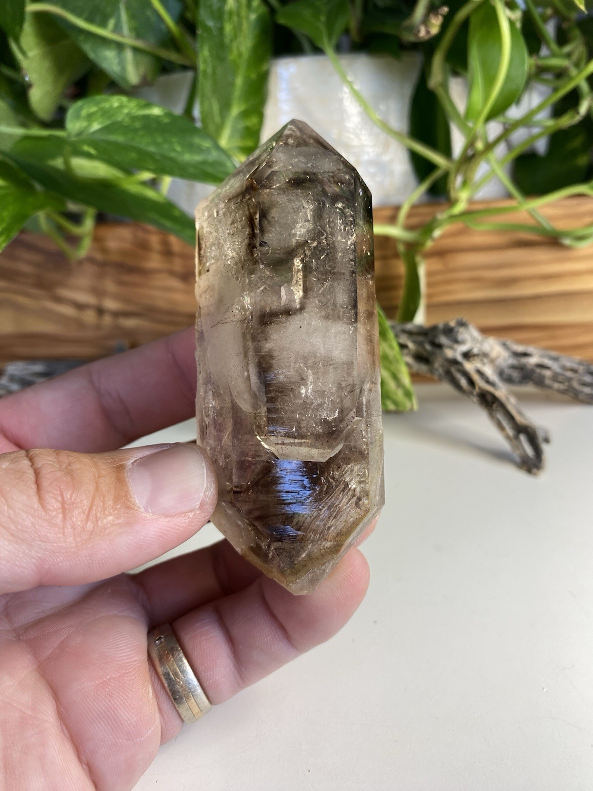 179 Gram Quadruple Enhydro DT Smoky Amethyst, Namibia
