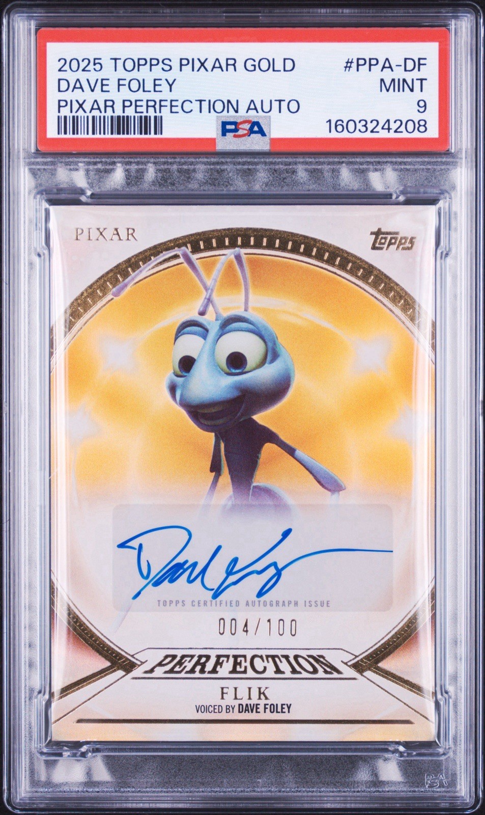 2025 Topps Pixar Gold Pixar Perfection Dave Foley AUTO /100 PSA 9 DISNEY 2025 Topps Pixar Gold Pixar Perfection Dave Foley AUTO /100 PSA 9 DISNEY