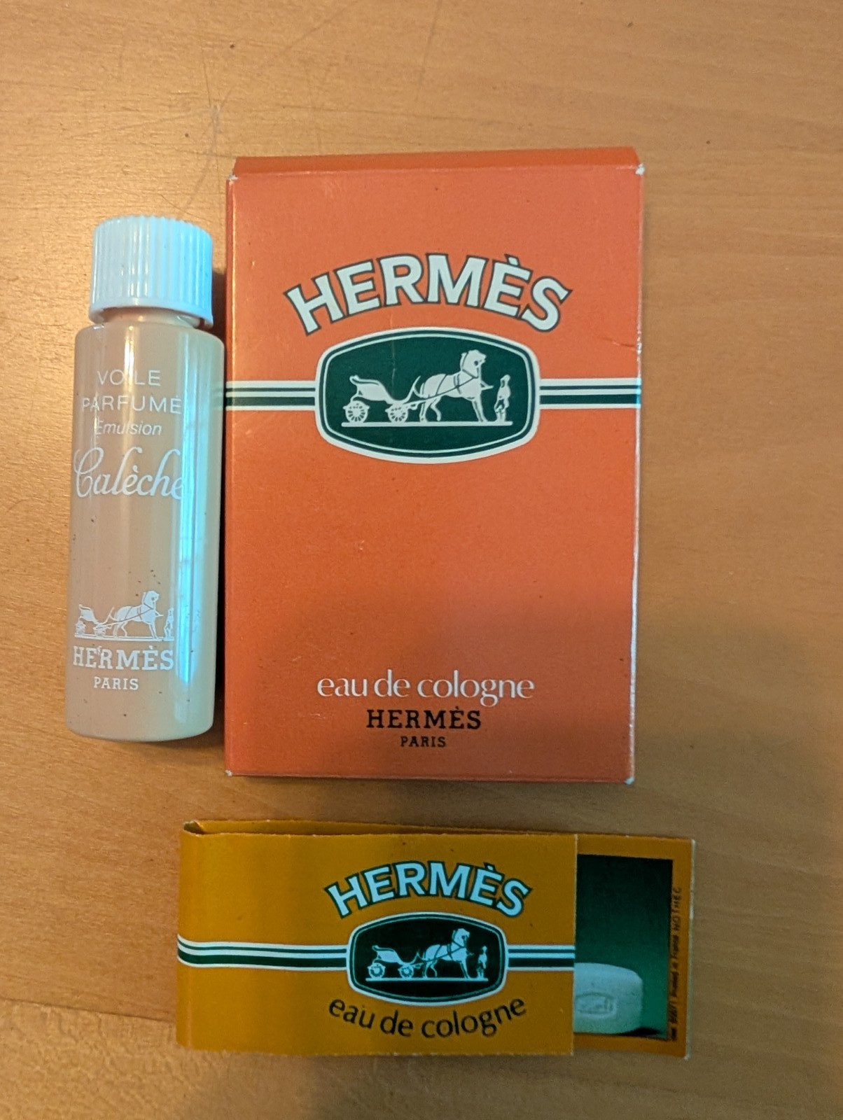 Vintage Hermes Pan Am Eau de Cologne Sachets Caleche Body Lotion Brochure Lot