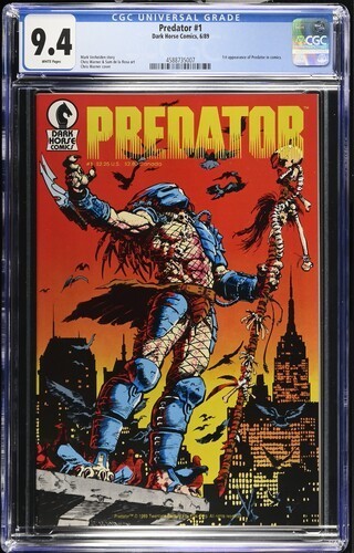 Predator #1 1989 Dark Horse Comics CGC 9.4 1st app White Pages 007