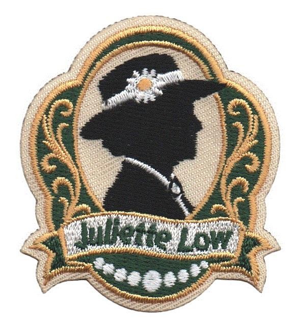 Girl JULIETTE LOW Founder Fun Patches Badges SCOUTS Birthday Hat Silhouette Pear