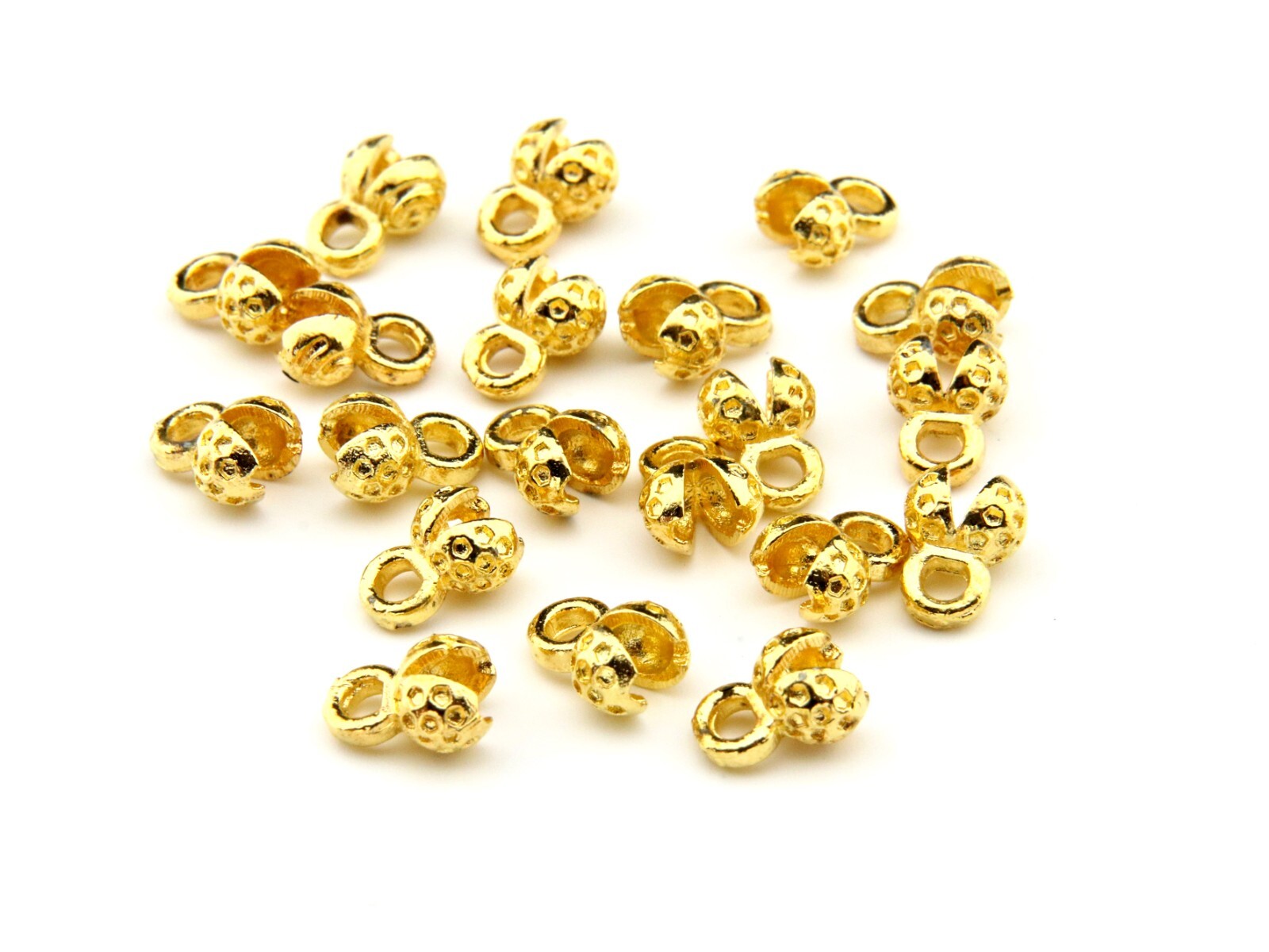 Small Gold plated Node shut-off Tibet silver 20 pcs for make Tesbih 921020