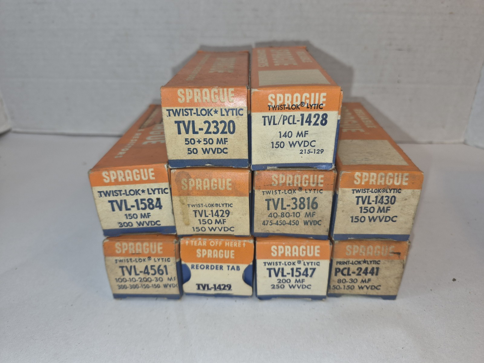 Vintage Sprague TVL Capacitor Lot of 10