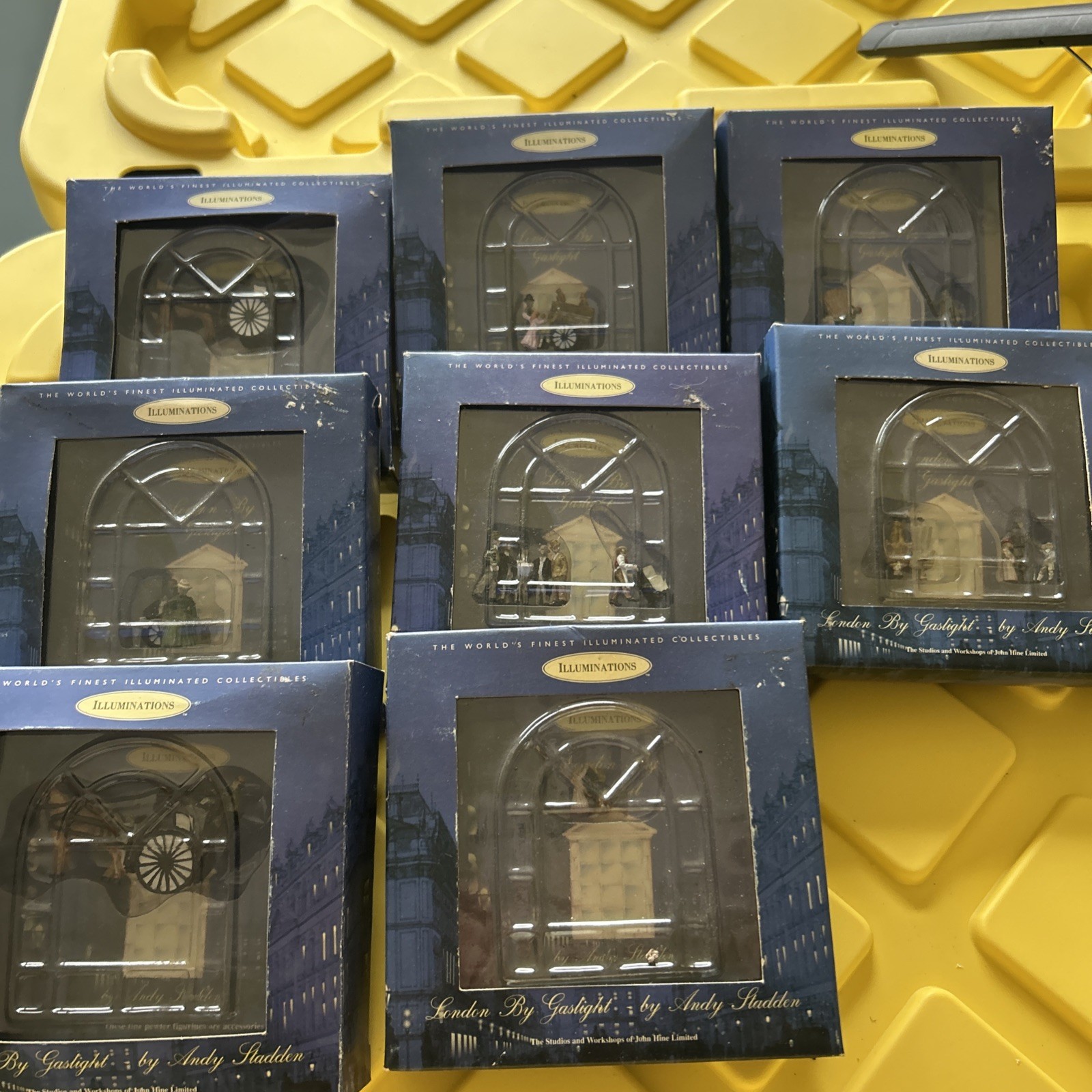 Lot Of Illuminations London By Gaslight By Andy Straden Mini Pewter Figurines