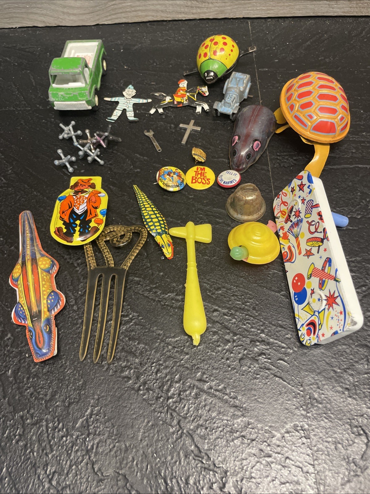 Vintage Child's Junk drawer items Lot of 22