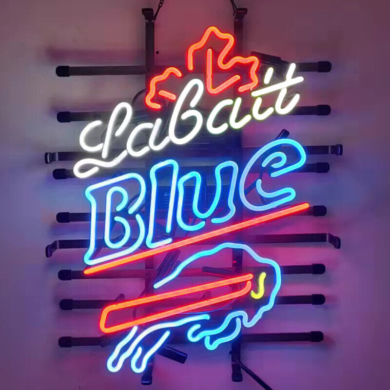Labatt Blue Beer Buffalo Neon Light Sign Home Bar Club Man Cave Wall Decor 19x15