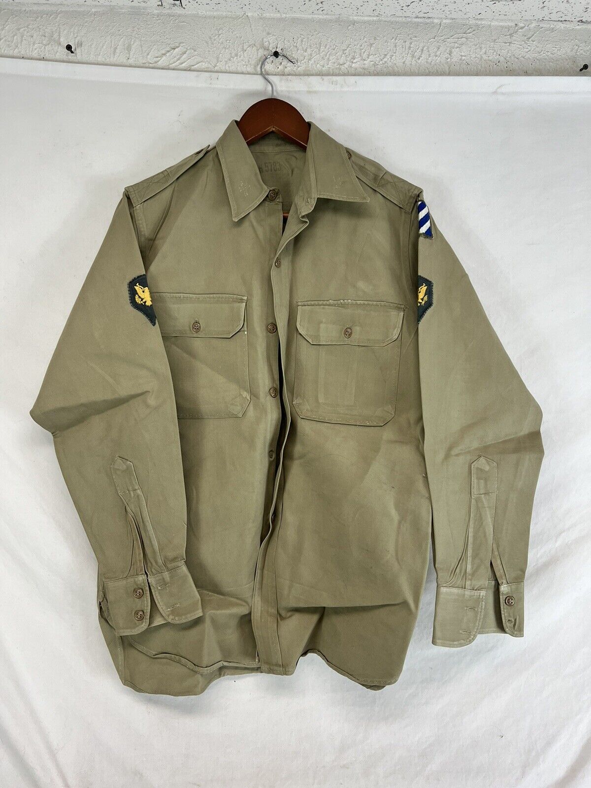 Korean War Era US Army Khaki Shirt 3rd Infantry 1951